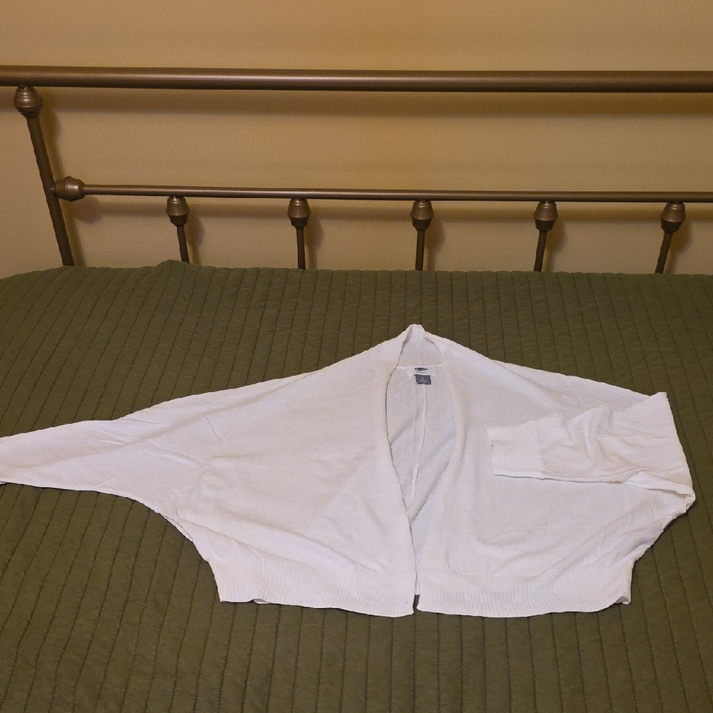 Old Navy Cream Open-Front Cardigan